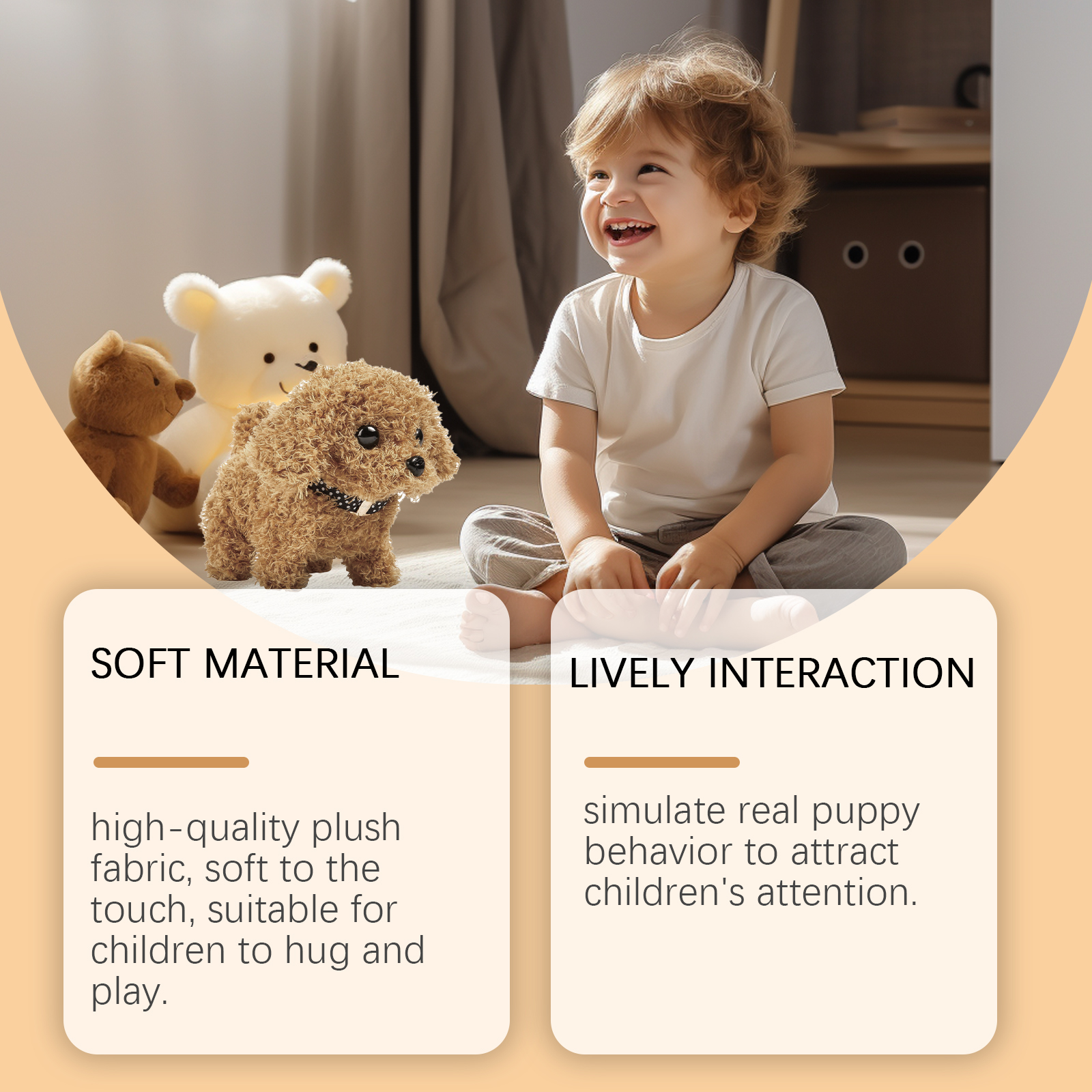 Dowmoo Electric Dog Toy Creative Cartoon Design Plush Soft And Comfortable Experience Fun Toy Dog