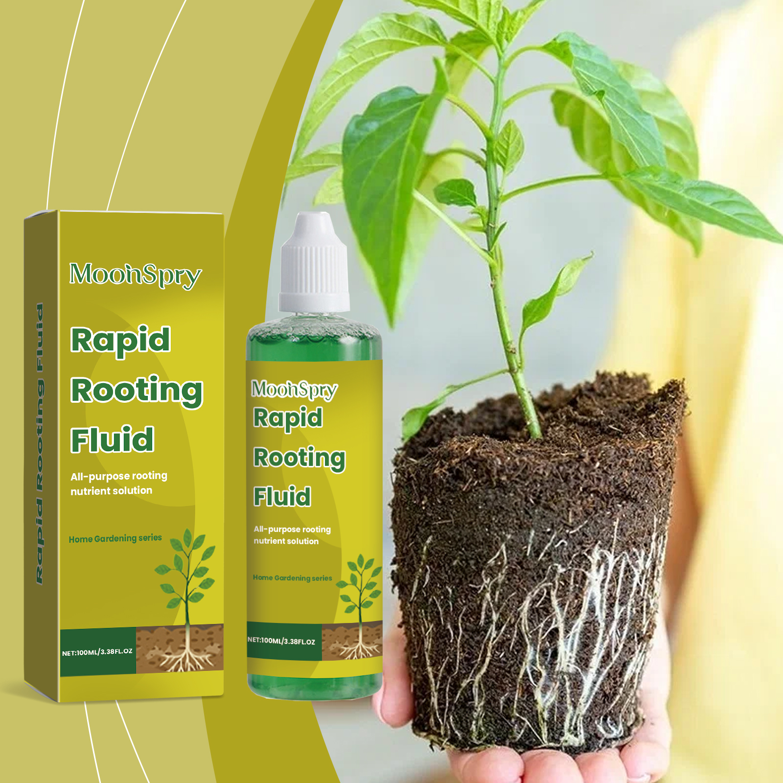 MoonSpry Green Plant Root Solution Horticultural Flower Plant Roots Absorb Growth Nitrogen And Potassium Fertilizer Nutrient Solution