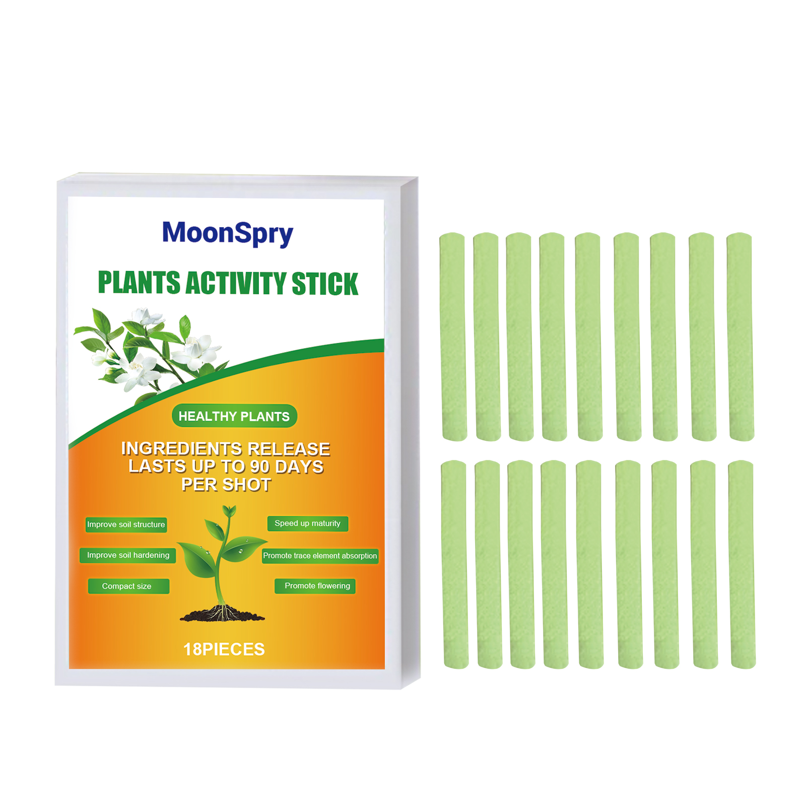 MoonSpry Plants Activity Stick, Plant Bud Pot Special Fertilizer Hair Root Growth Nutrition Care