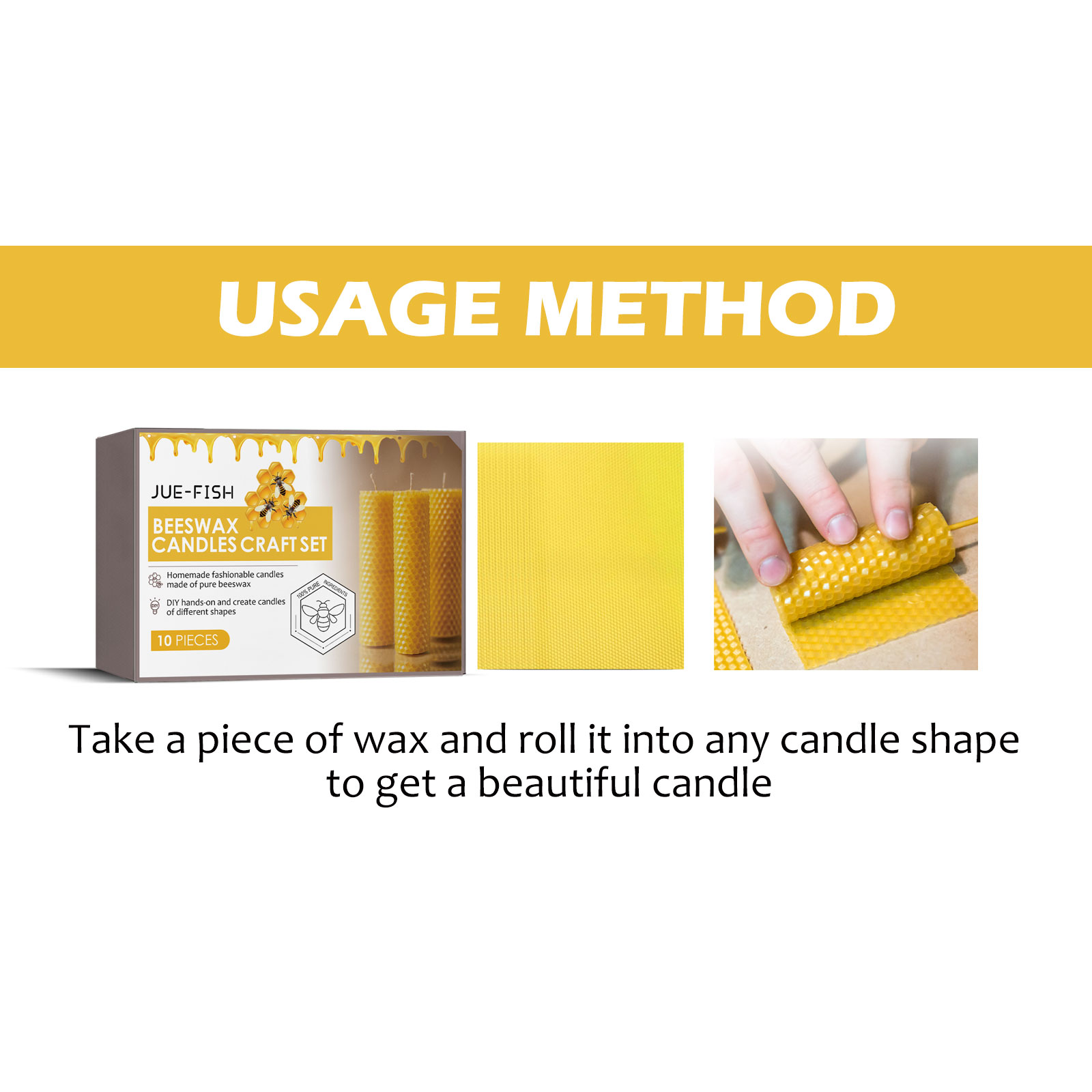 Jue-Fish Beeswax Candles Craft Set, DIY Handmade Modeling Candles Homemade Creative Gifts Souvenirs Accompanied By Hand Gifts