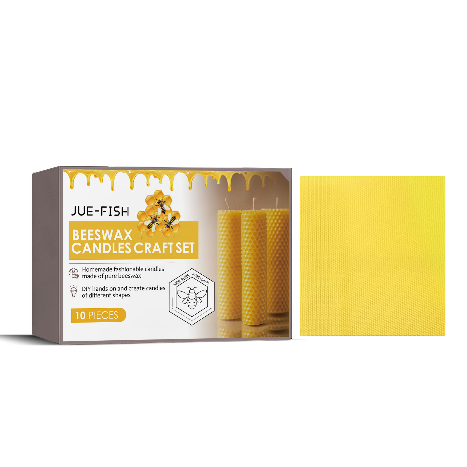 Jue-Fish Beeswax Candles Craft Set, DIY Handmade Modeling Candles Homemade Creative Gifts Souvenirs Accompanied By Hand Gifts