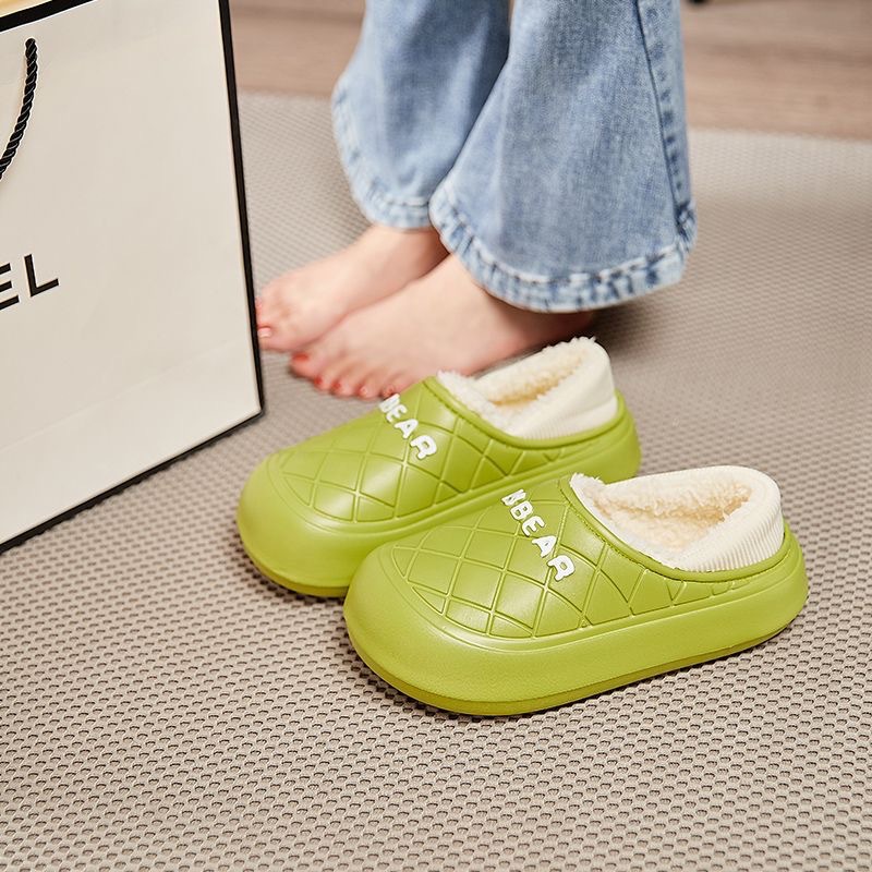 Cotton Slippers Women's Household Autumn And Winter Indoor Warm Home Shoes Couple Slippers Men's Winter Home Shoes