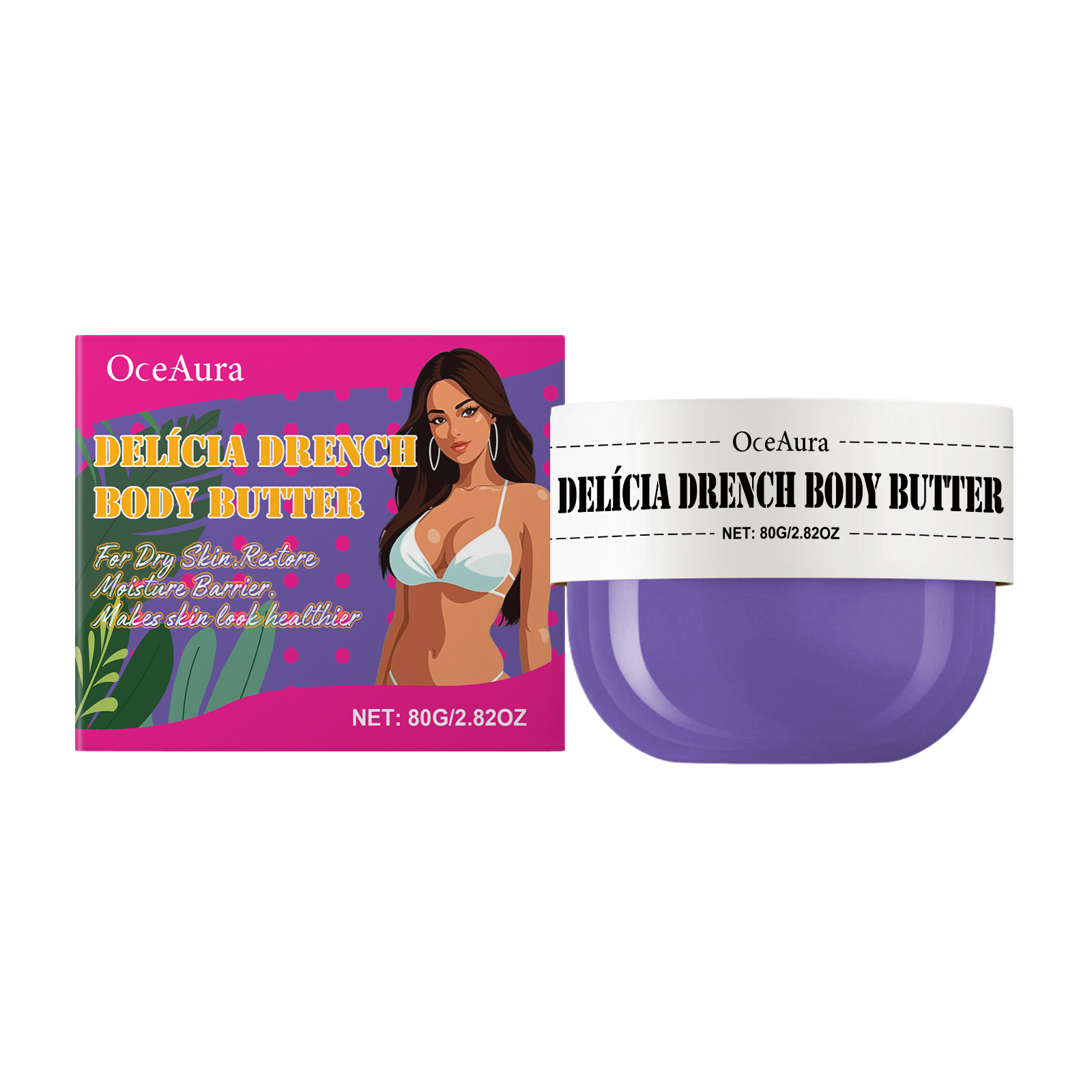 OceAura Body Cream Series, Moisturizing, Moisturizing And Soothing Dry And Tender Skin Care Moisturizer