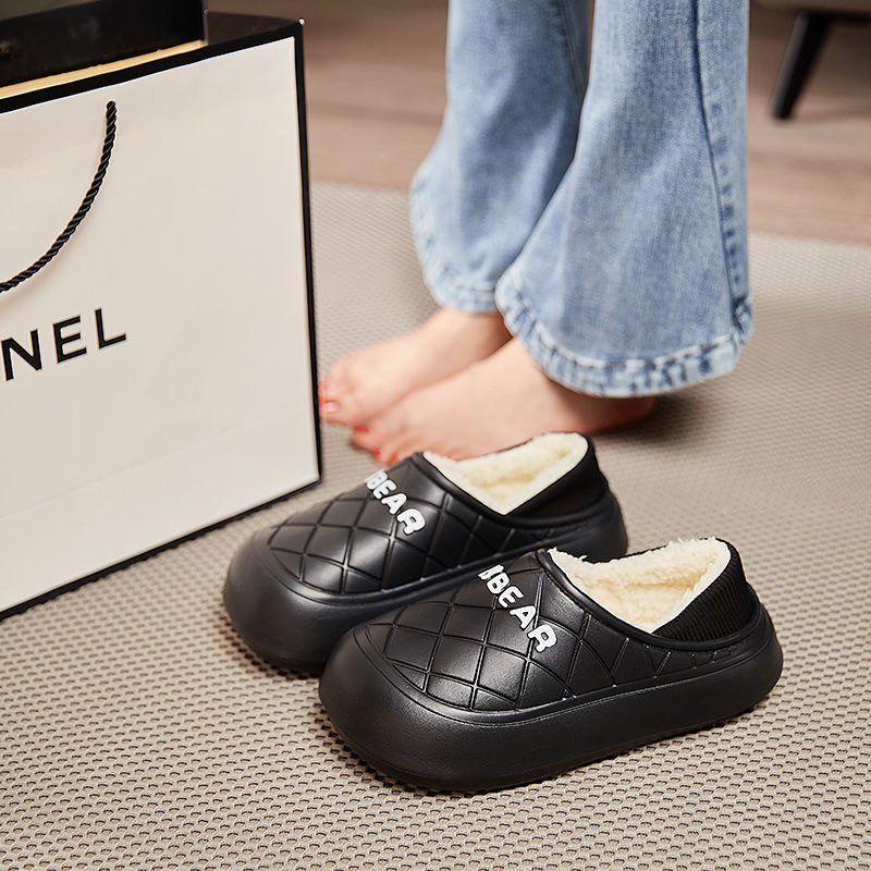 Cotton Slippers Women's Household Autumn And Winter Indoor Warm Home Shoes Couple Slippers Men's Winter Home Shoes