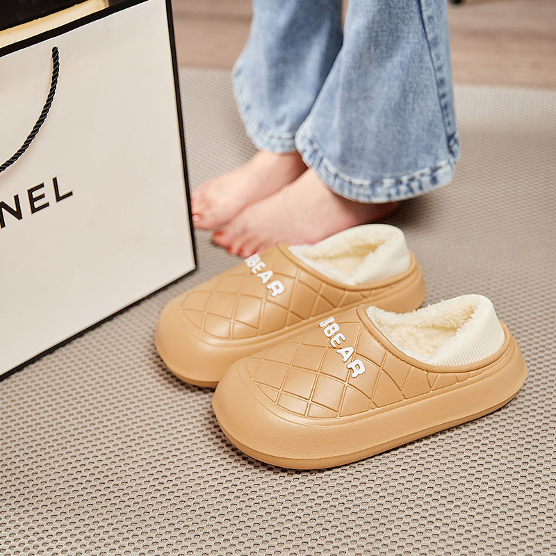 Cotton Slippers Women's Household Autumn And Winter Indoor Warm Home Shoes Couple Slippers Men's Winter Home Shoes